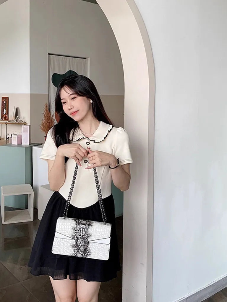 Zuo Zuo's Family 2025 新作レディースバッグファッションチェーンメッセンジャーバッグクロコダイル柄多目的ニッチショルダーバッカスレディースバッグ NOCTONE