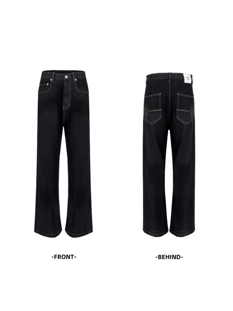 スパークルステッチ・ストレートデニム NOCTONE