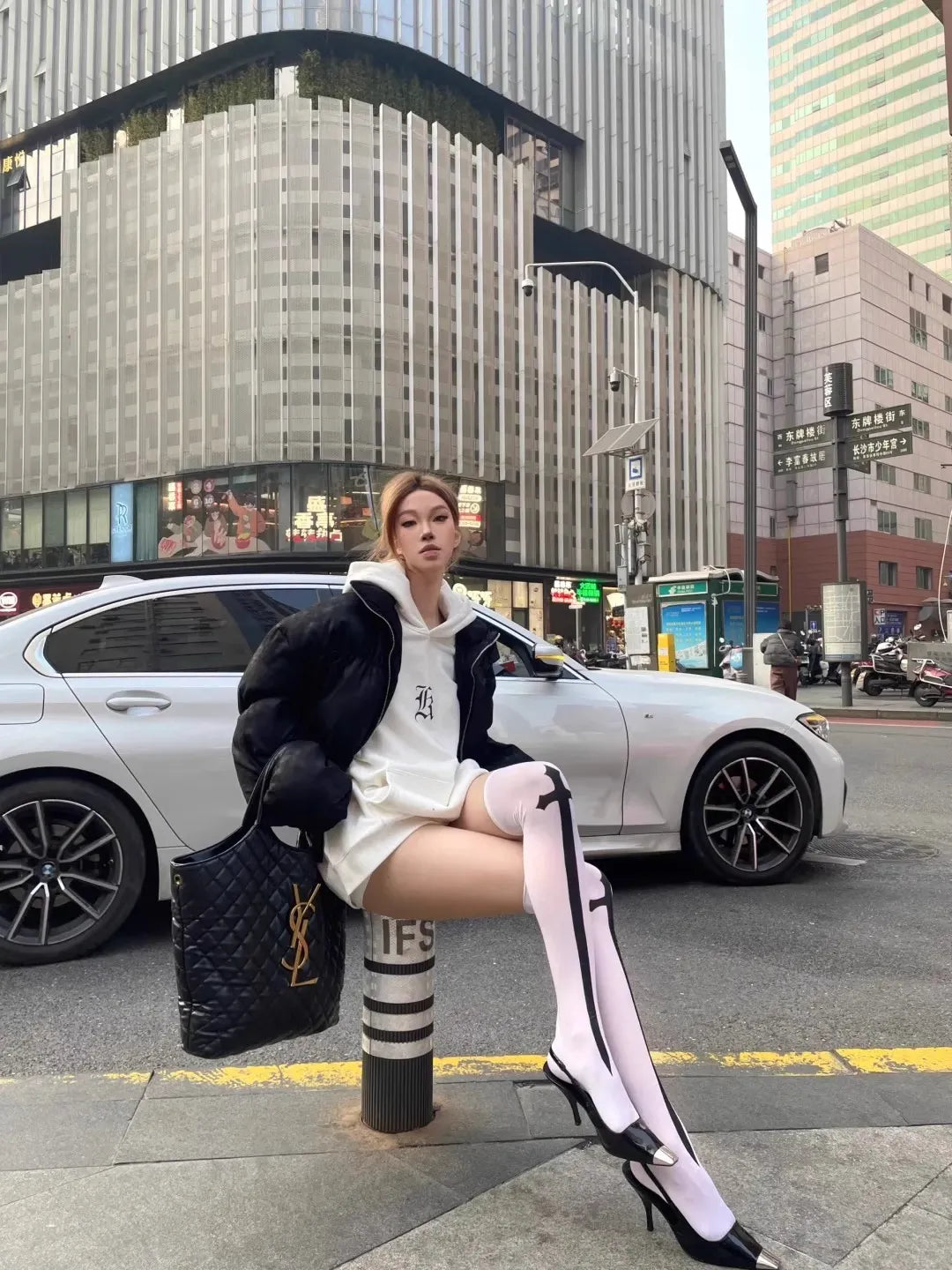 クロスボーダーのクロスストッキングはハロウィーンの靴下の蜘蛛の巣を印刷します。 NOCTONE