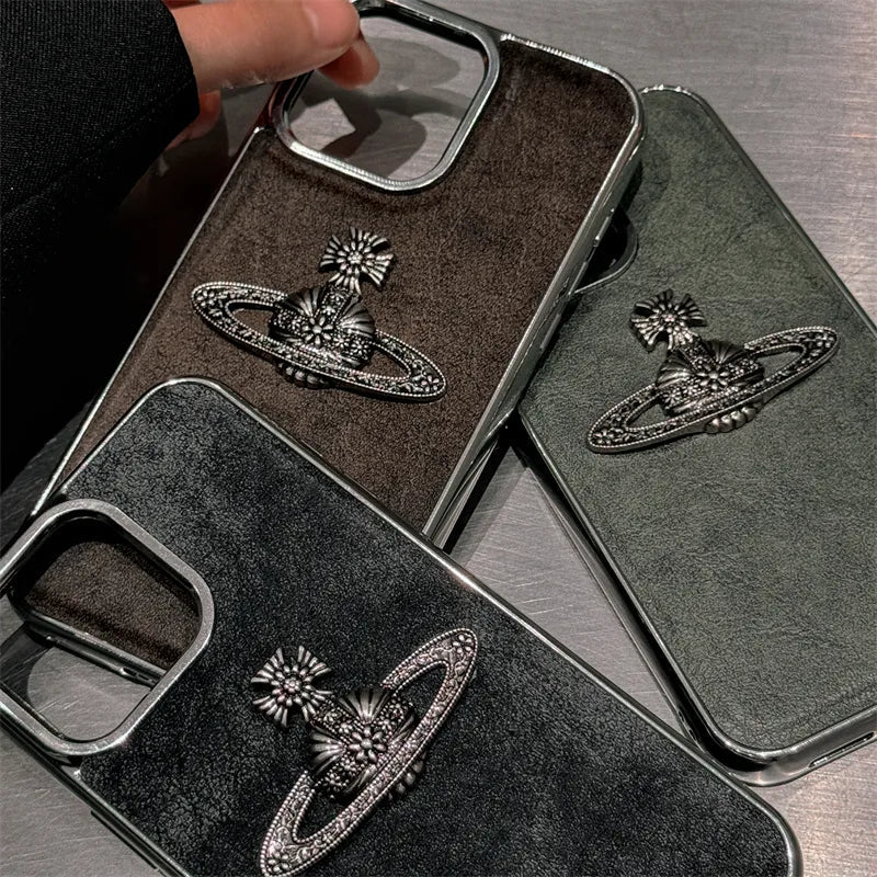 ヴィンテージレザー・プラネットロゴフォンケース NOCTONE