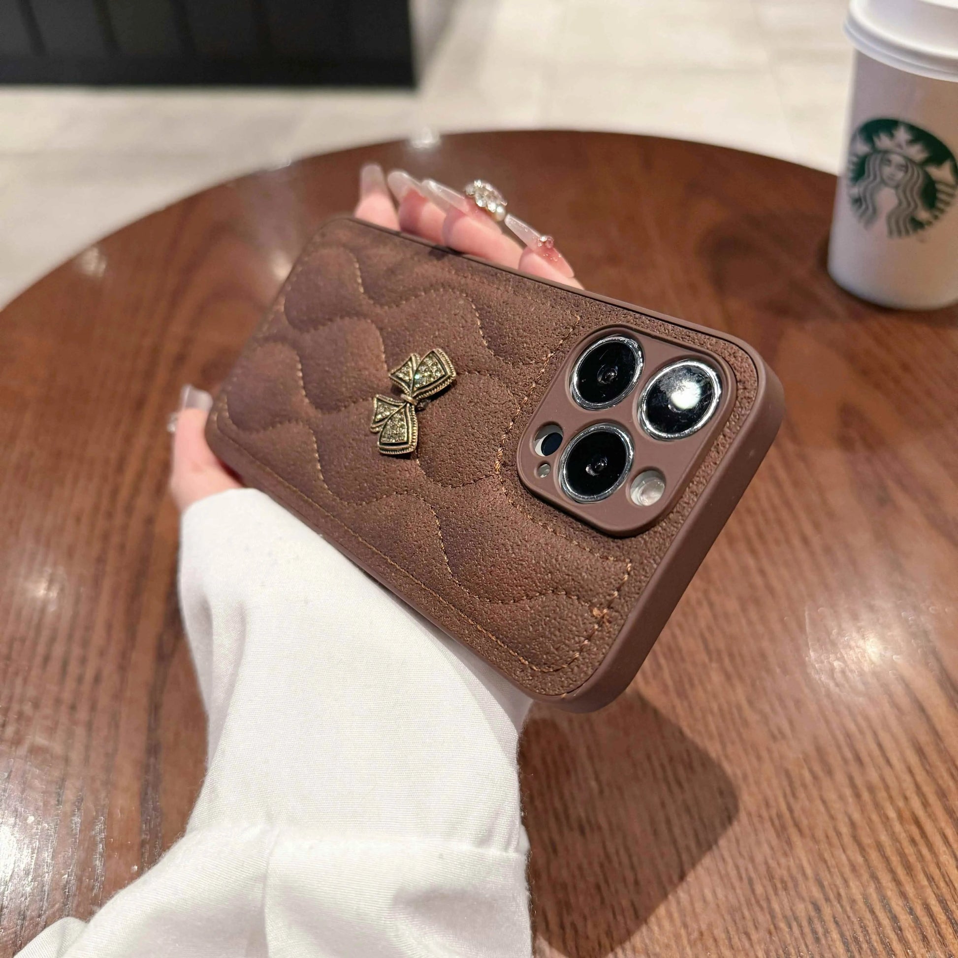 テディリボンブラウン・プラネットロゴフォンケース NOCTONE