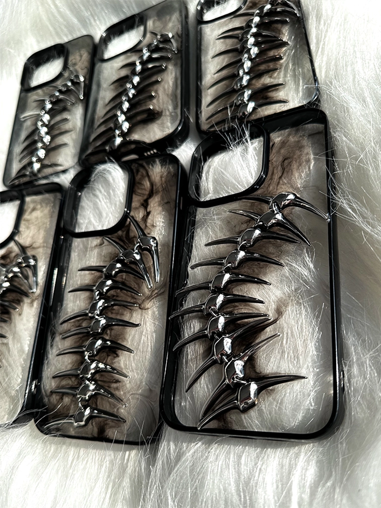 にじんだフィッシュボーン iPhone15/ProMax ケース 14Pro Premium 16 Apple 13 Pro Niche 11 Xulu 12 Niche 11 Satterproof 15Pro Creative 16Pro Transparent 14 Tide NOCTONE