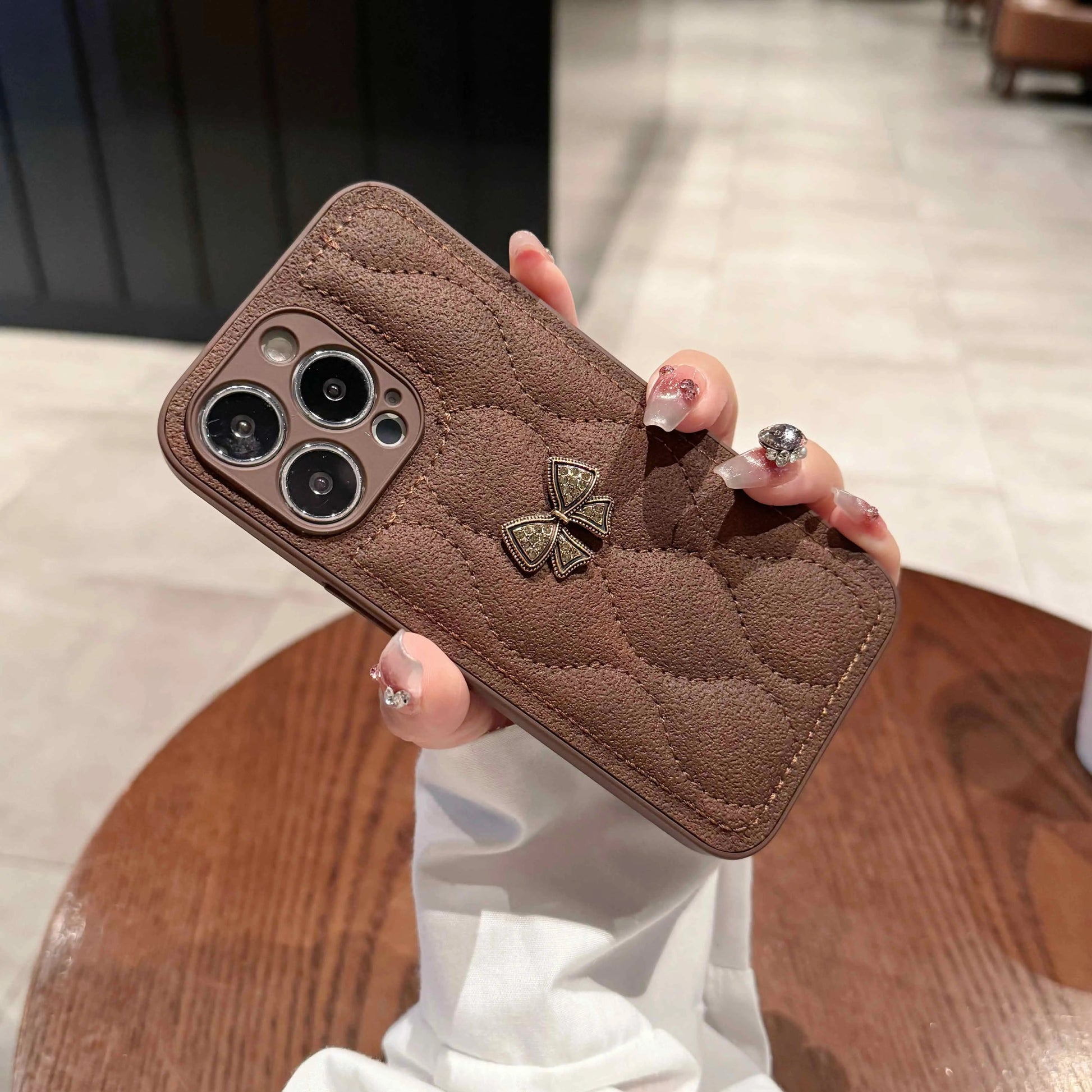 テディリボンブラウン・プラネットロゴフォンケース NOCTONE