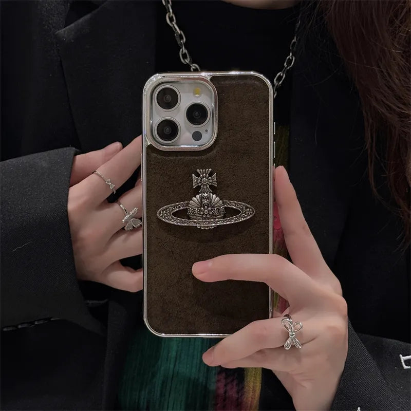 ヴィンテージレザー・プラネットロゴフォンケース NOCTONE