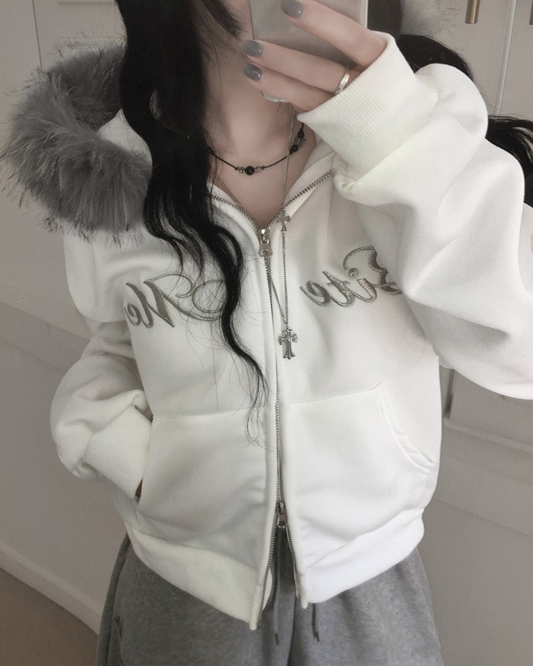 ファーフードジャケット NOCTONE