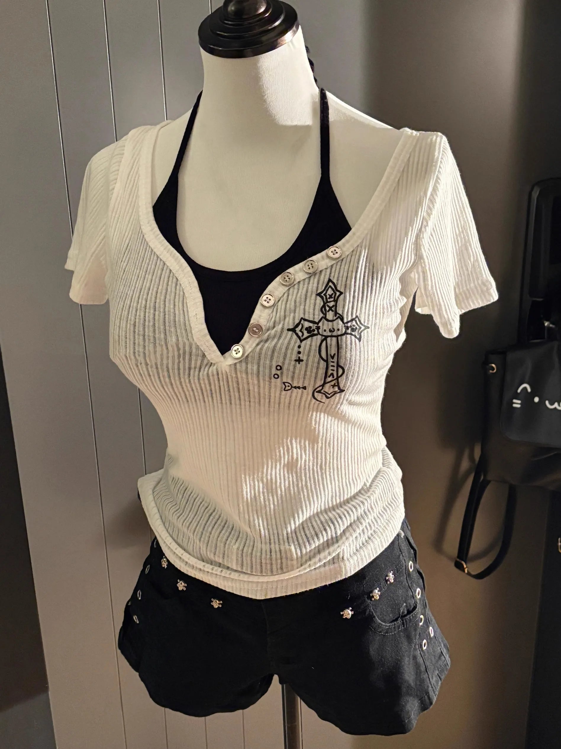 Y2Kゴス・レイヤードヘンリーT NOCTONE