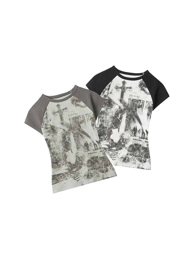 ゴシックノイズラグランT NOCTONE