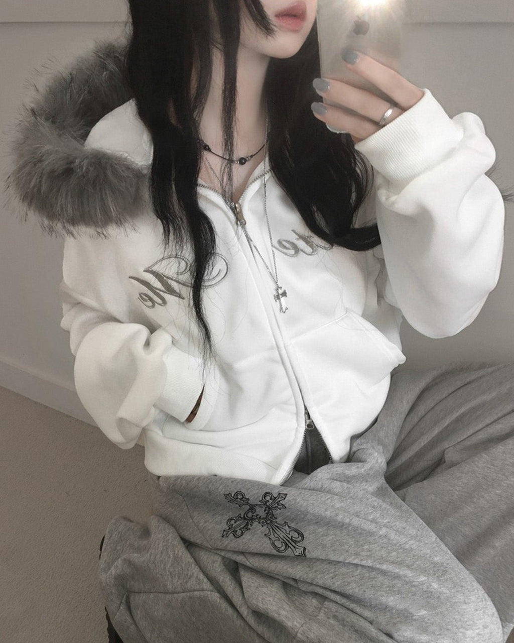 ファーフードジャケット NOCTONE