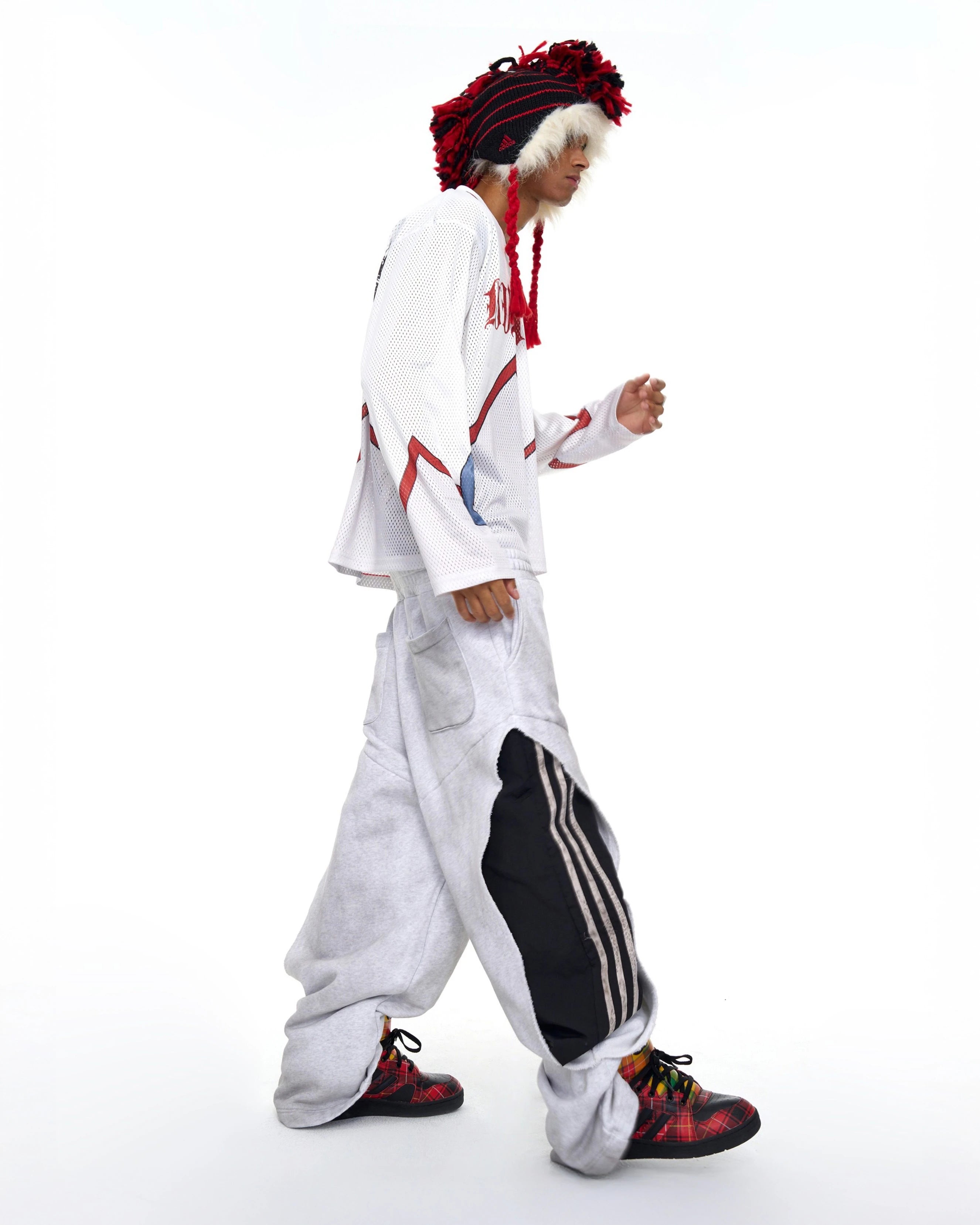 Elastic Waist Straight Pants