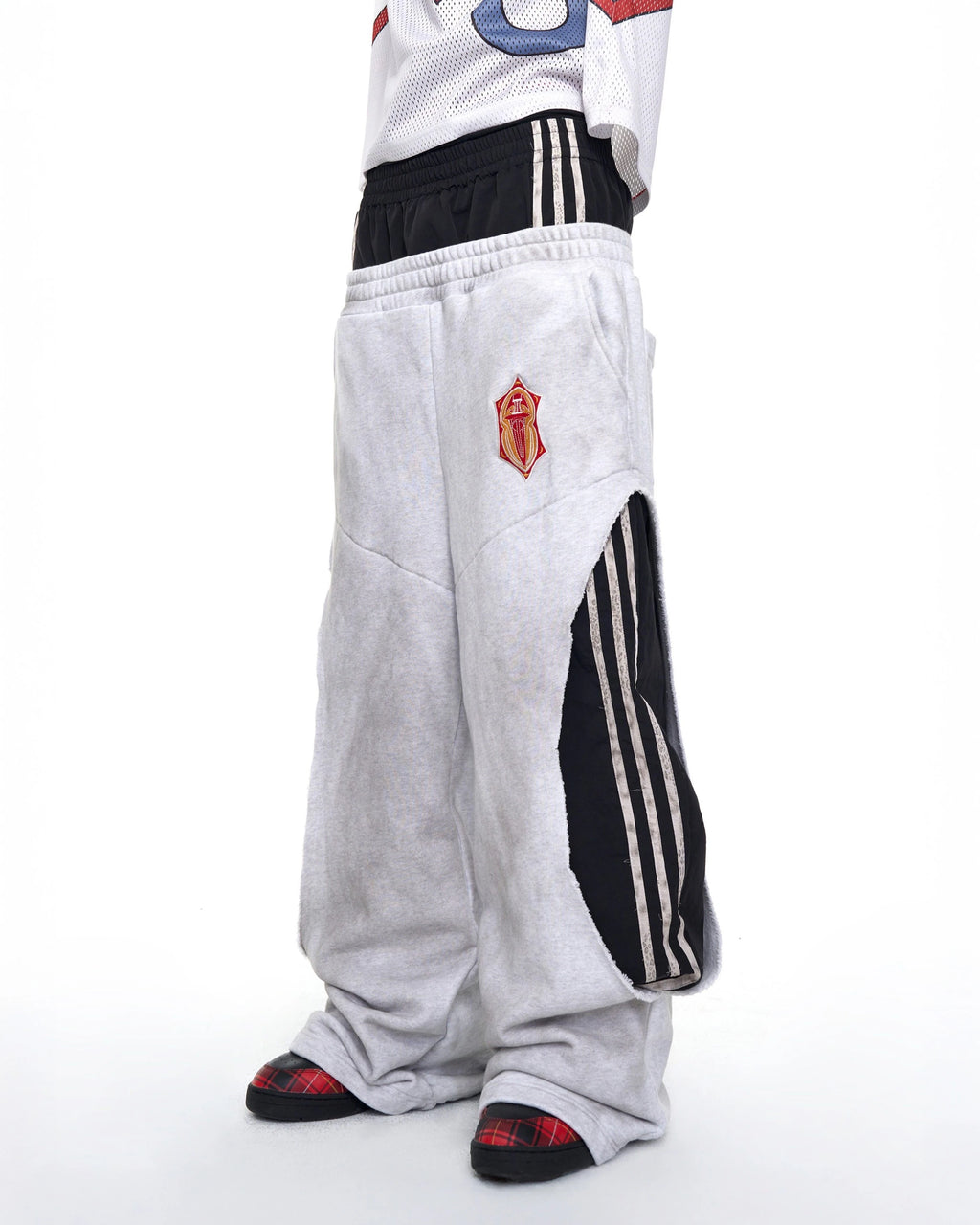 Elastic Waist Straight Pants