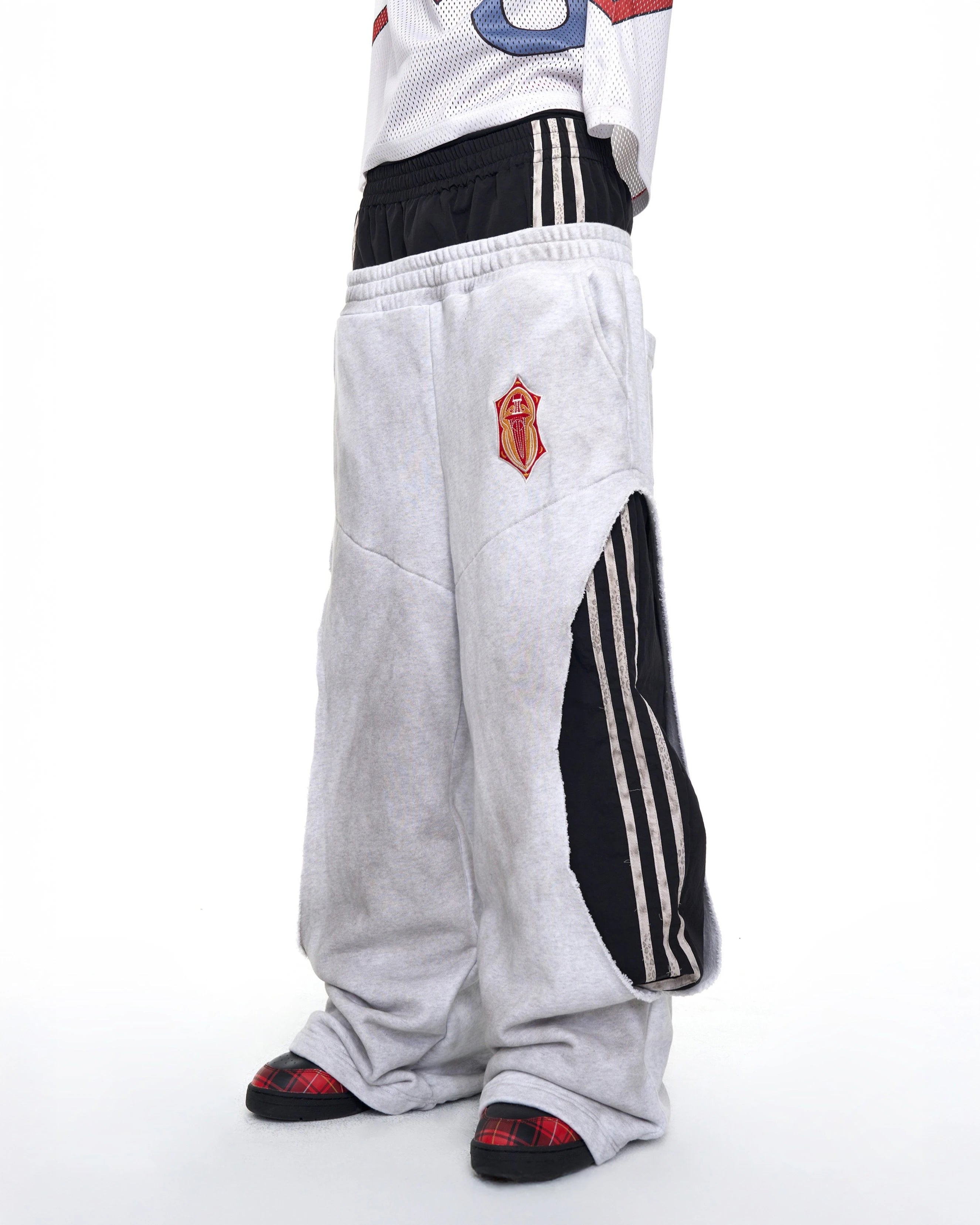 Elastic Waist Straight Pants