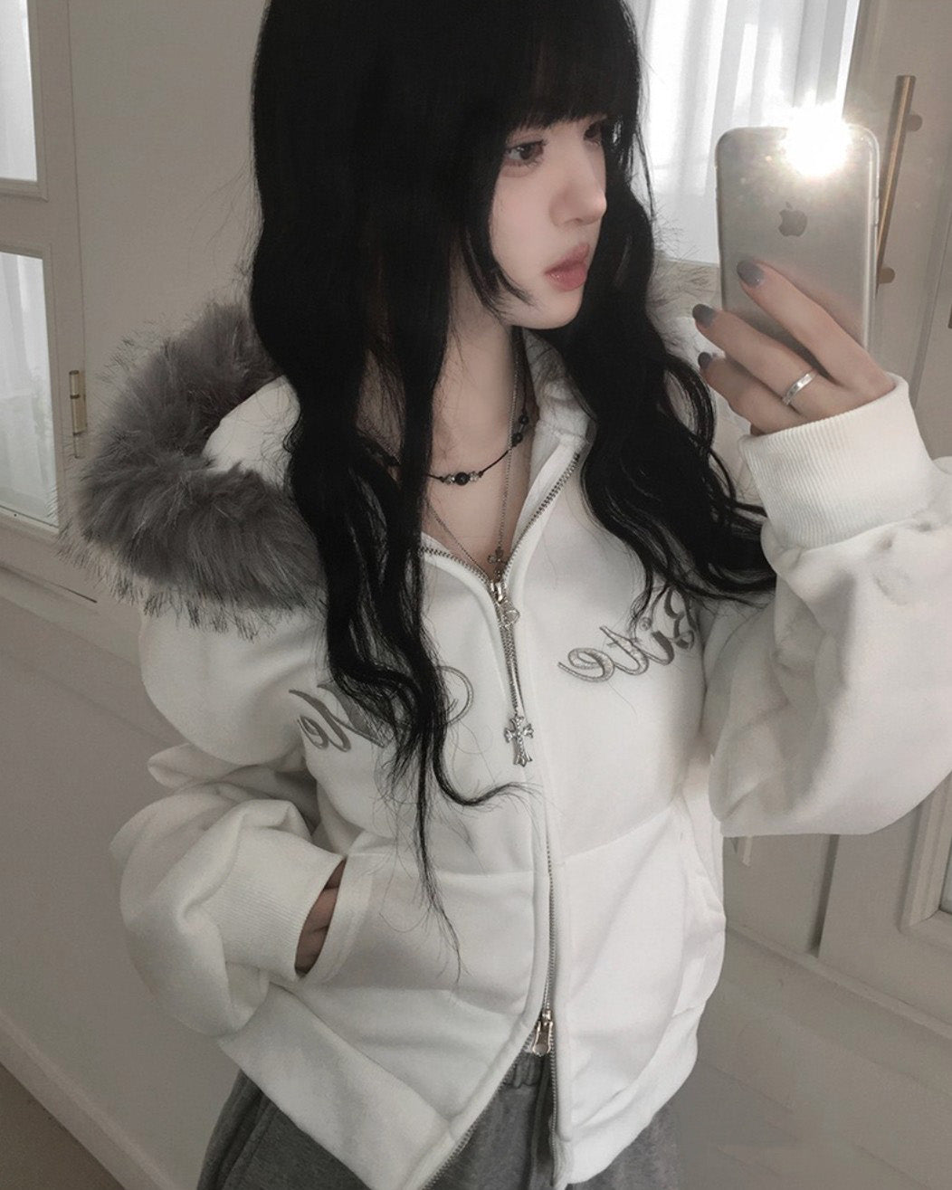 ファーフードジャケット NOCTONE