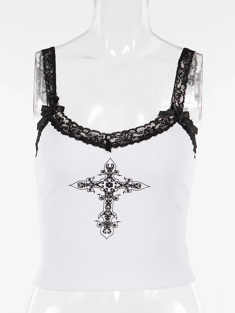 ゴシッククロス・レースリブキャミ NOCTONE