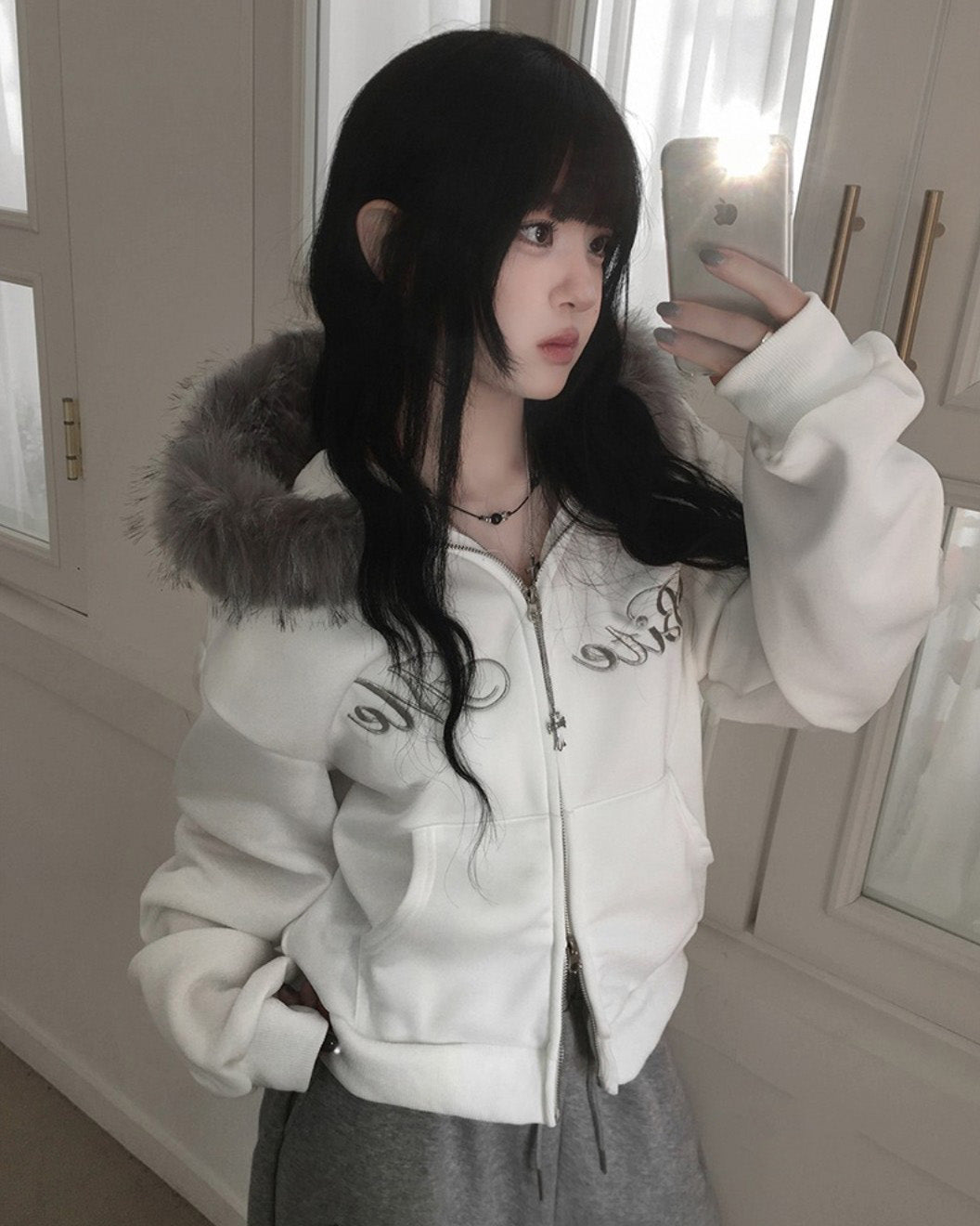 ファーフードジャケット NOCTONE