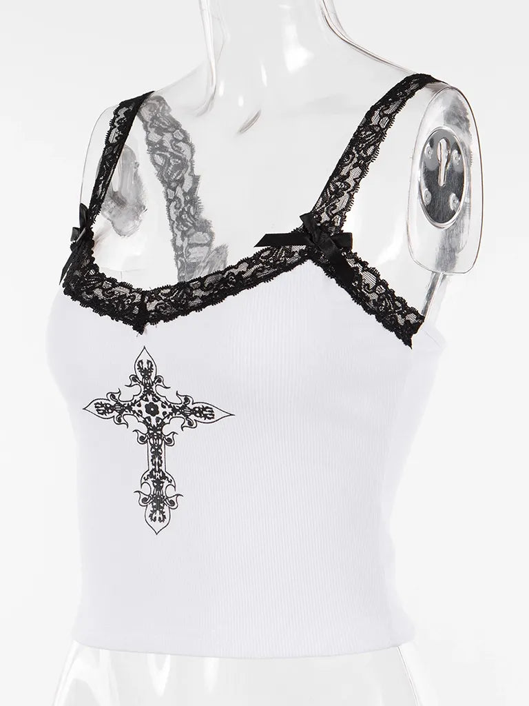 ゴシッククロス・レースリブキャミ NOCTONE