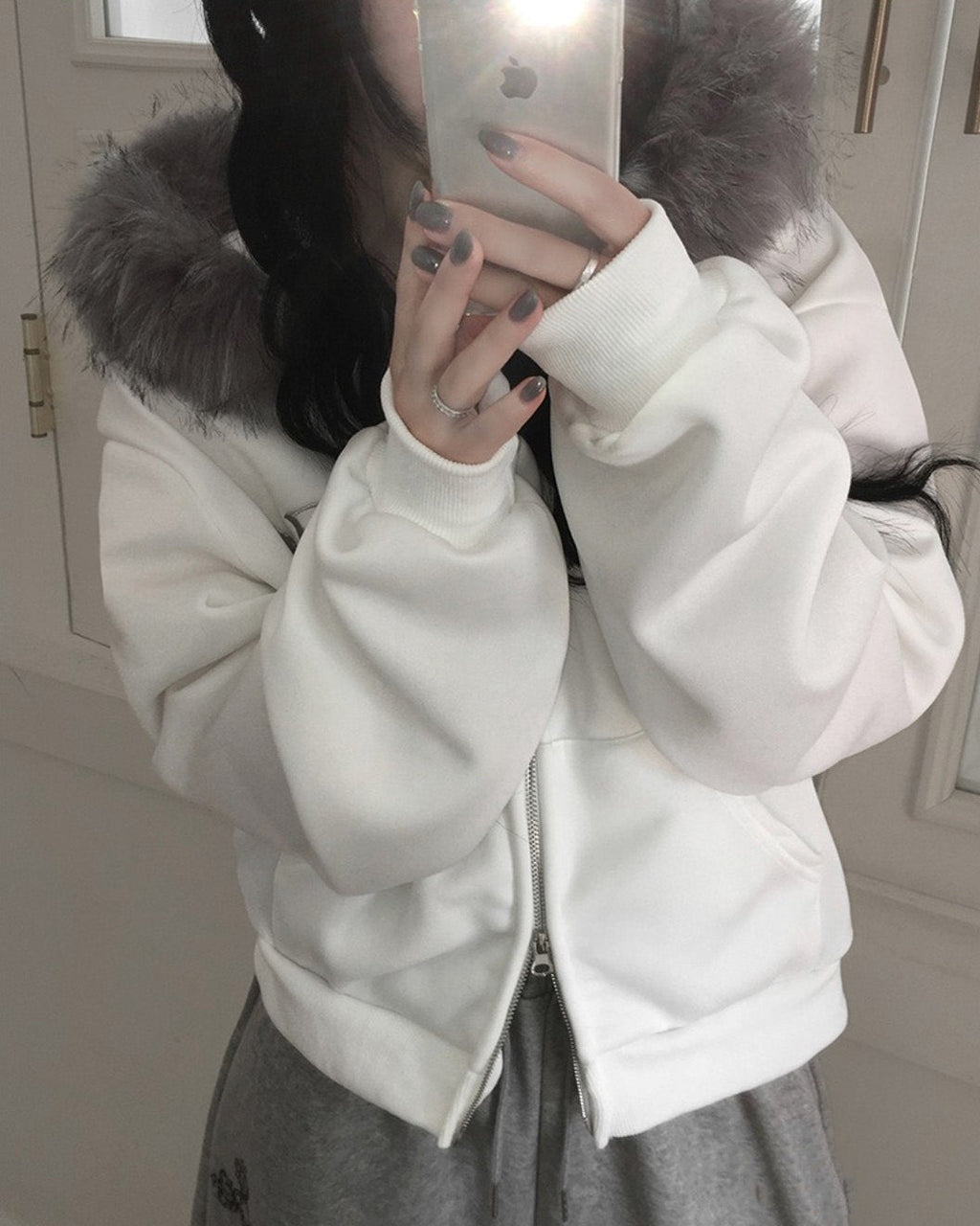 ファーフードジャケット NOCTONE