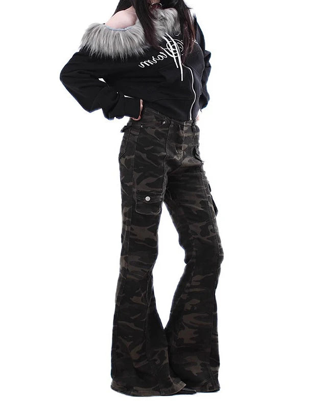 Camo Flare Work Jeans