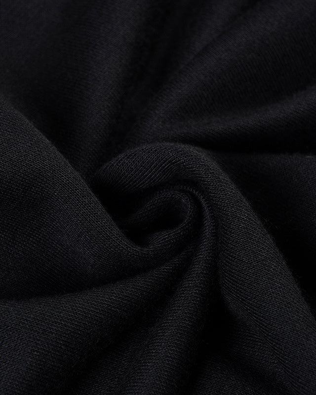 美式辣妹风印花烫钻连帽毛毛外套女亚马逊新款拉链不规则修身卫衣 NOCTONE