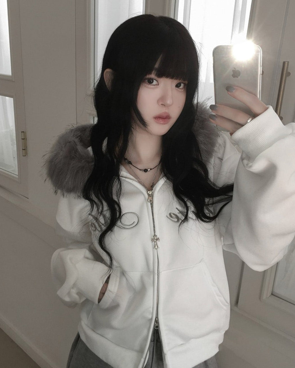 ファーフードジャケット NOCTONE