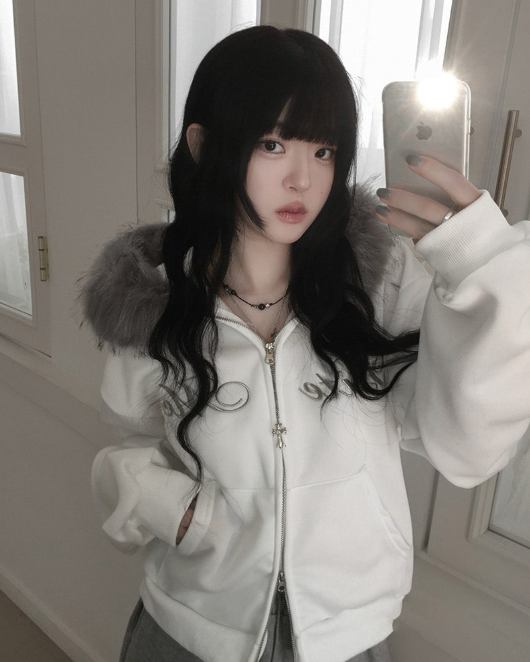 ファーフードジャケット NOCTONE