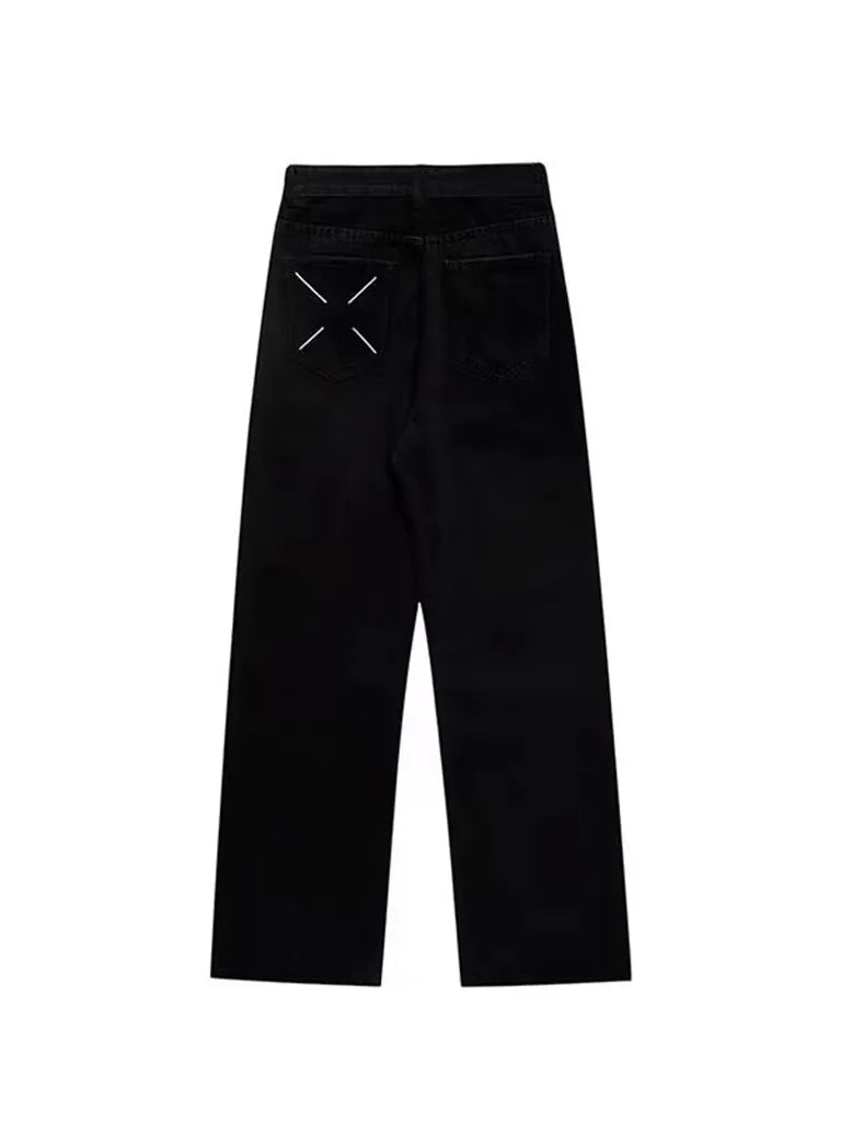 バッククロスステッチ・ストレートデニム NOCTONE