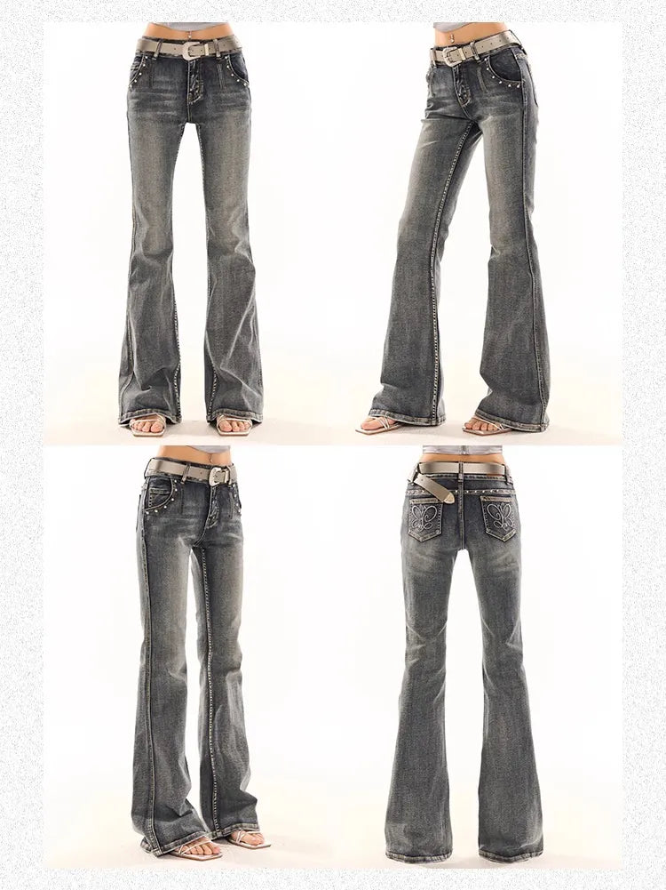 ヴィンテージウォッシュ・ハートスタッズデニム NOCTONE