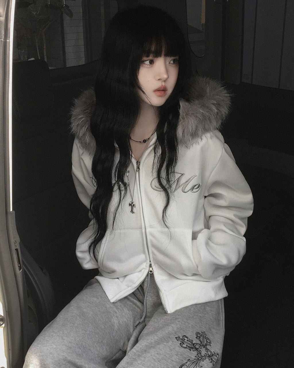 ファーフードジャケット NOCTONE