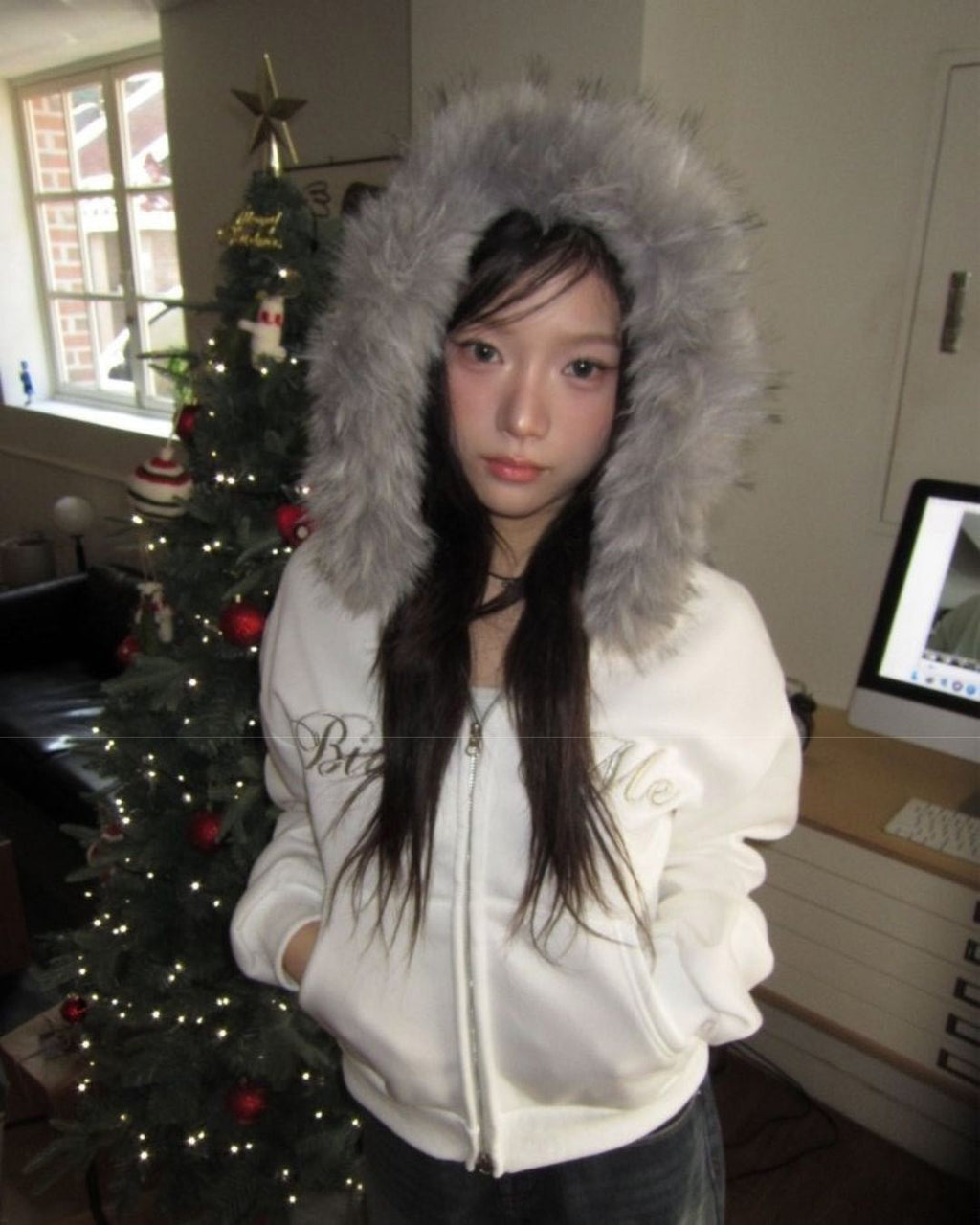 ファーフードジャケット NOCTONE