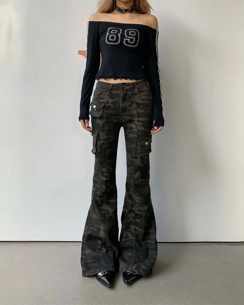 Camo Flare Work Jeans