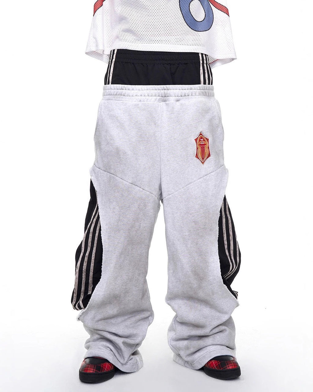 Elastic Waist Straight Pants