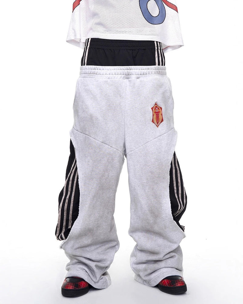 Elastic Waist Straight Pants