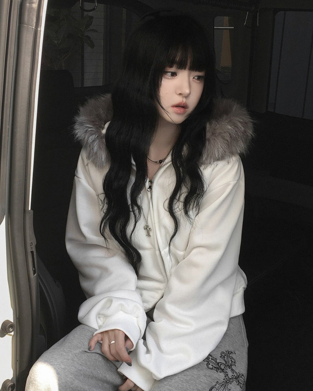 ファーフードジャケット NOCTONE