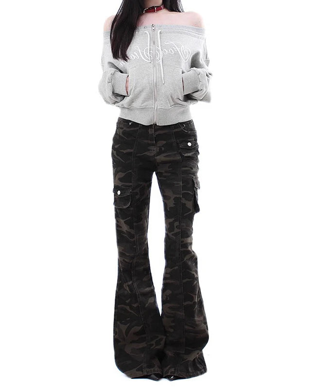 Camo Flare Work Jeans