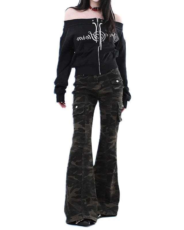 Camo Flare Work Jeans