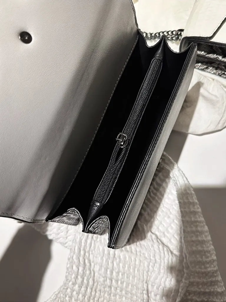 Zuo Zuo's Family 2025 新作レディースバッグファッションチェーンメッセンジャーバッグクロコダイル柄多目的ニッチショルダーバッカスレディースバッグ NOCTONE