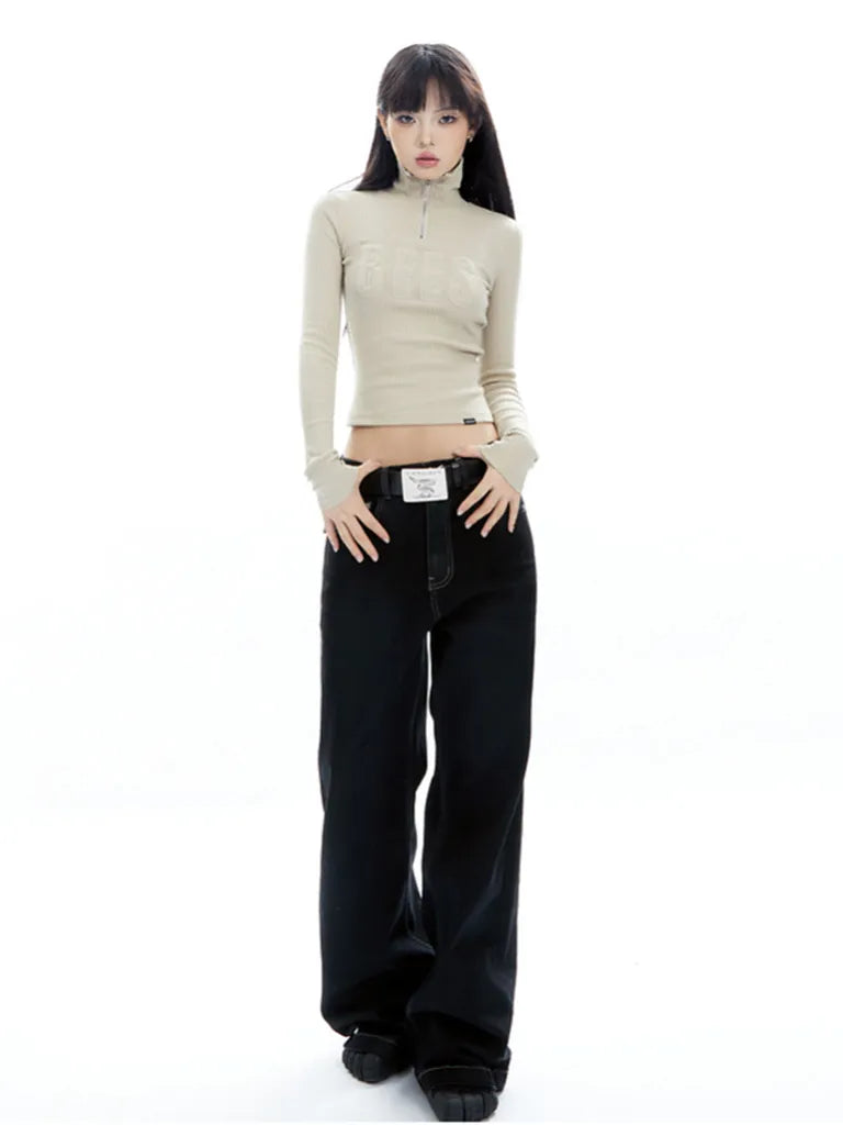 スパークルステッチ・ストレートデニム NOCTONE