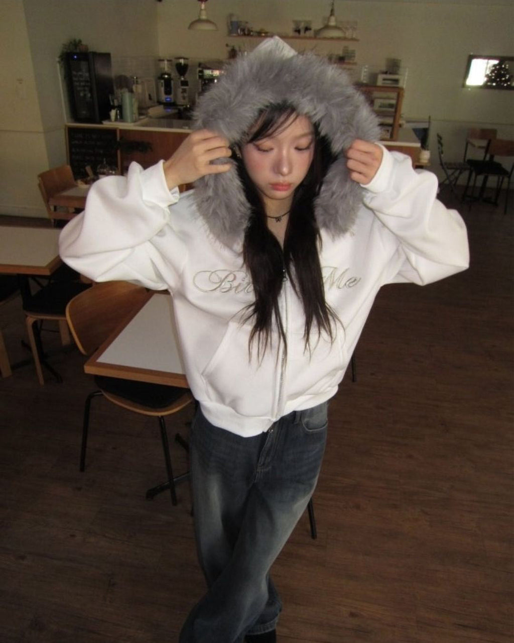 ファーフードジャケット NOCTONE