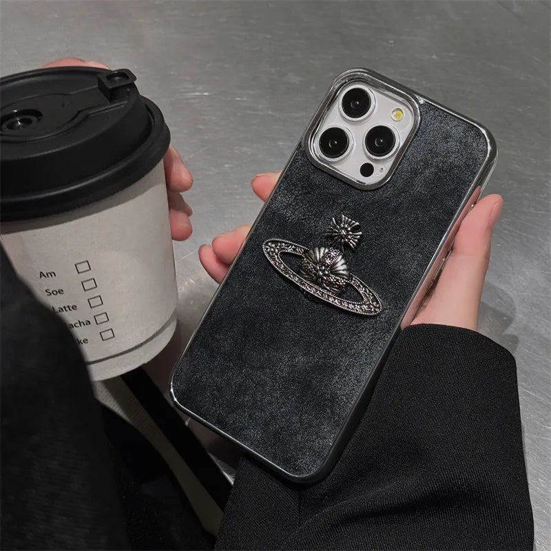 ヴィンテージレザー・プラネットロゴフォンケース NOCTONE