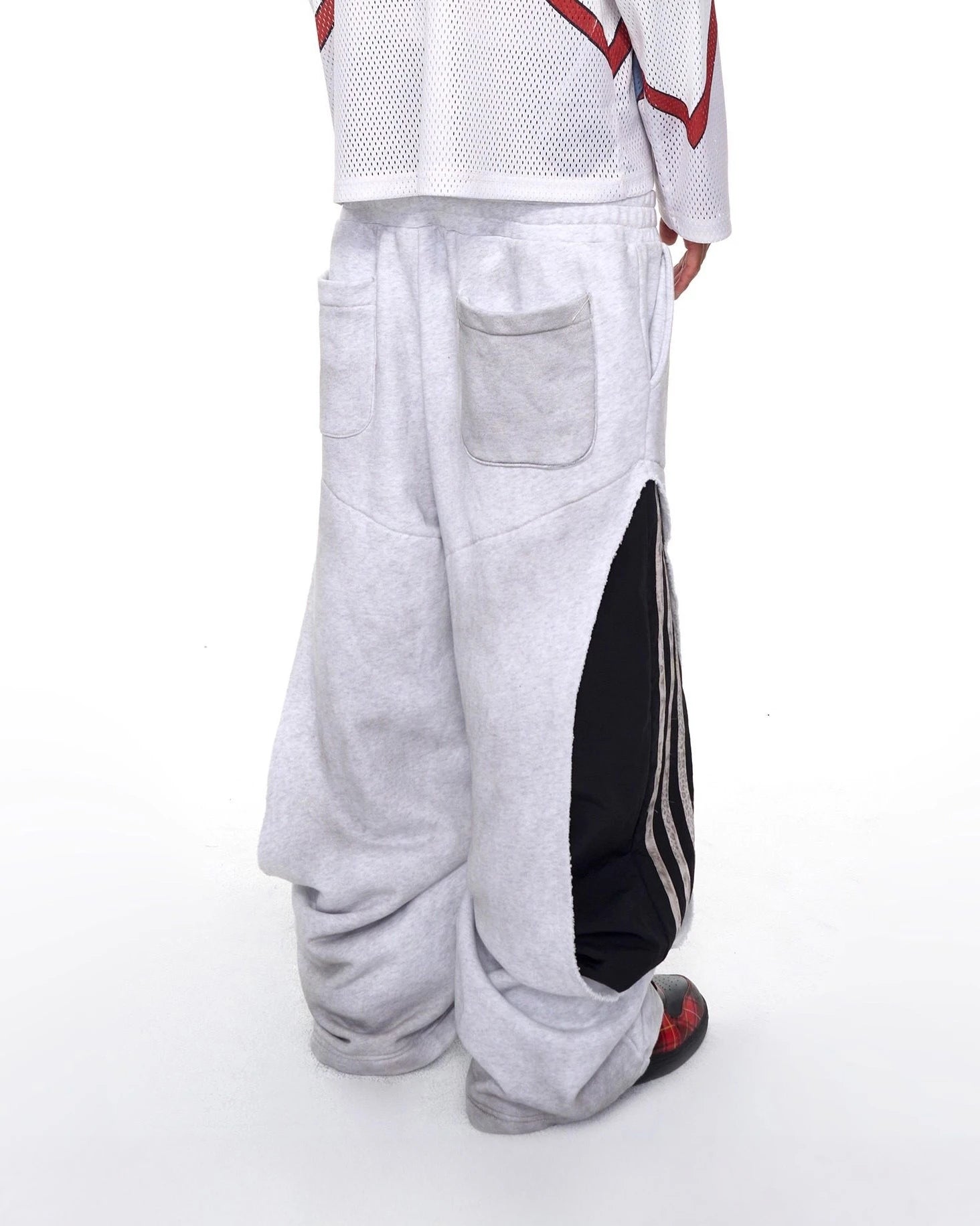 Elastic Waist Straight Pants