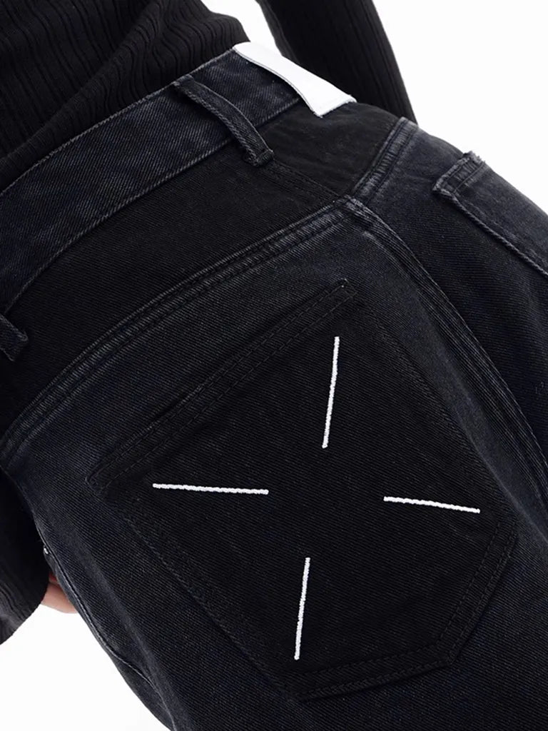 バッククロスステッチ・ストレートデニム NOCTONE