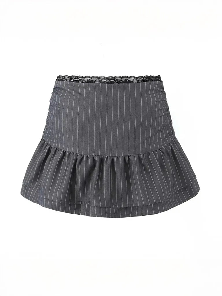 レースコケット・ストライプティアードミニ NOCTONE