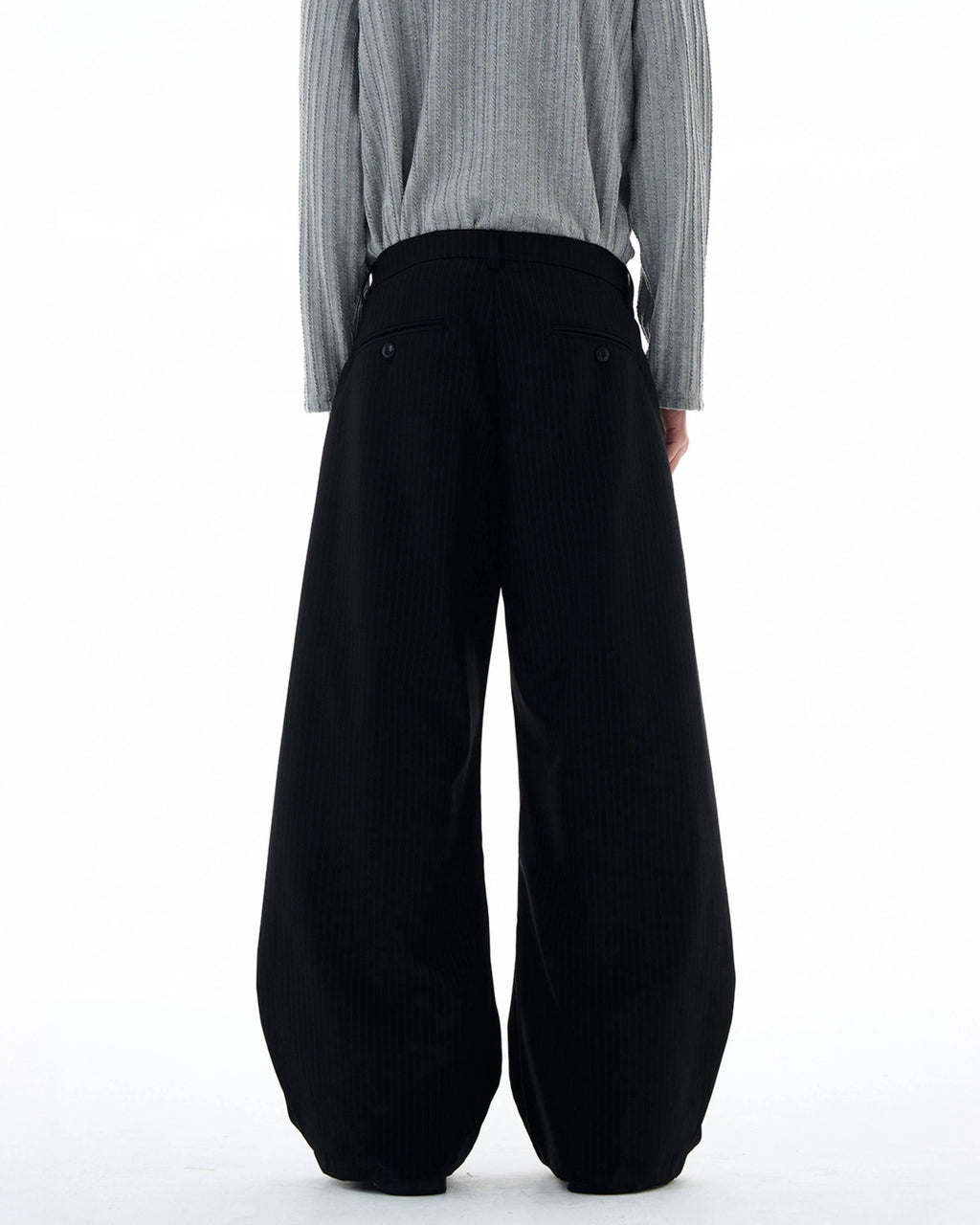 Vertical Stripe Wide Leg Pants