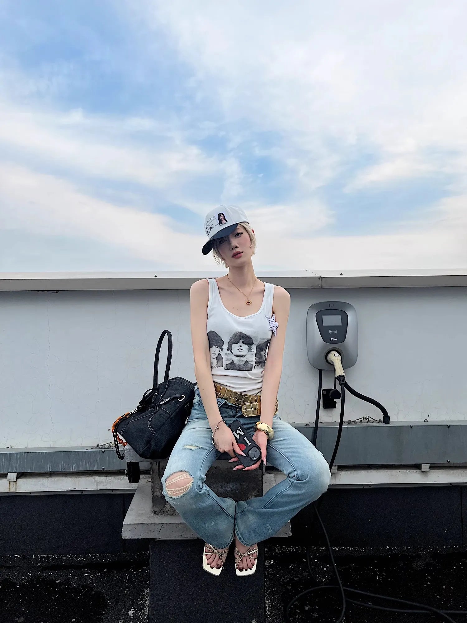 Y2Kグラフィック トラッカーメッシュキャップ NOCTONE