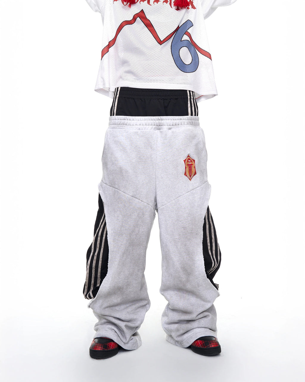 Elastic Waist Straight Pants