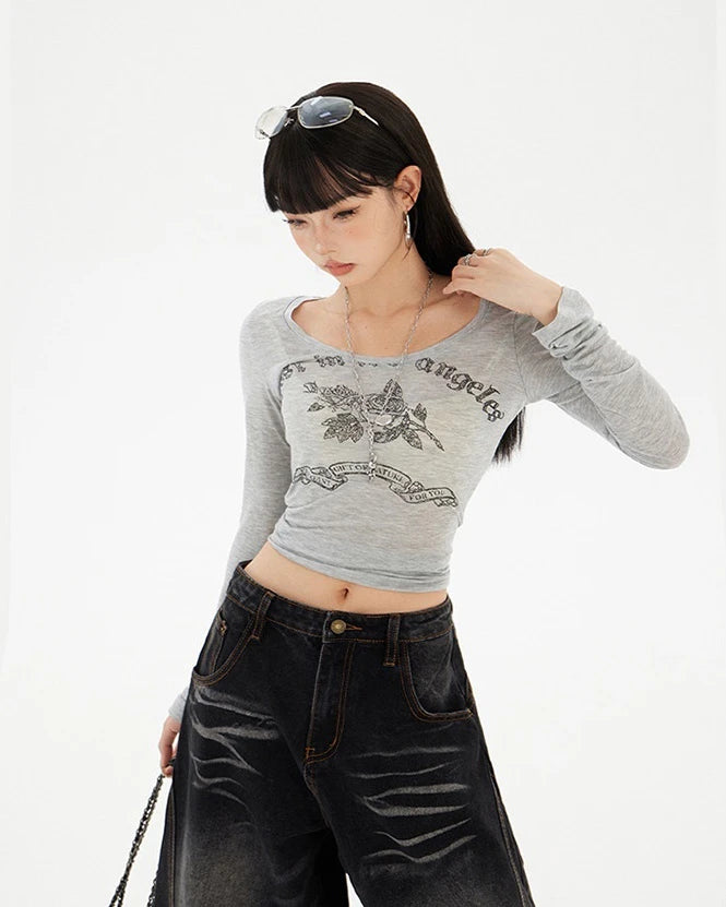 Retro Curve Wide Leg Jeans