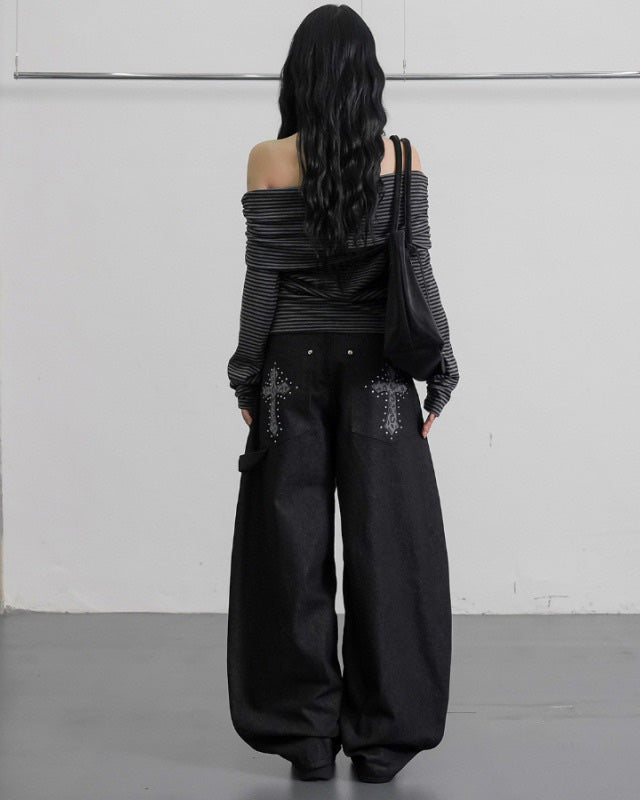 レオパードクロスワイドパンツ NOCTONE