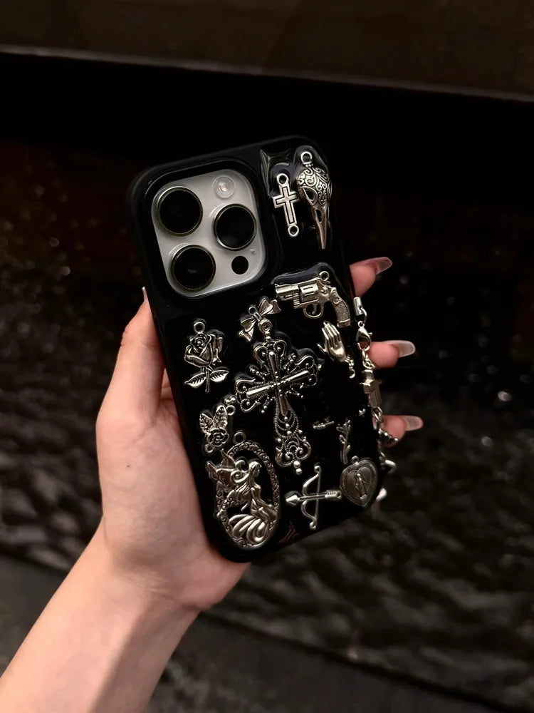 ニッチアイスの透明な特殊形状の翼はApple 16pro電話ケースに適しています iPhone 14pro maxプレミアム13プロマックスニュー15pro立体透明 13パーソナリティ11落下防止保護ケース (コピー) (コピー) NOCTONE