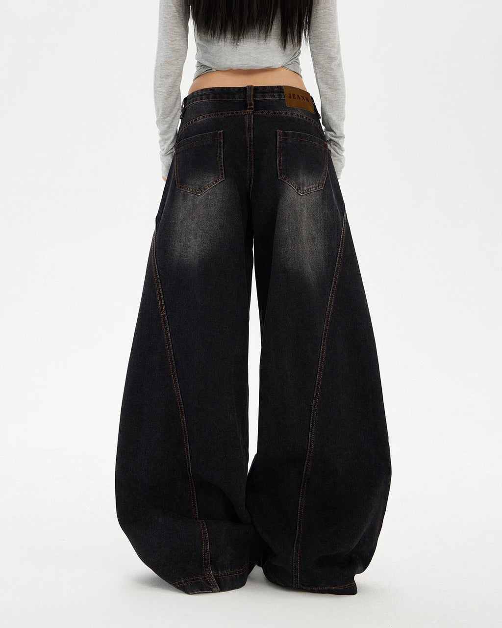 Retro Curve Wide Leg Jeans