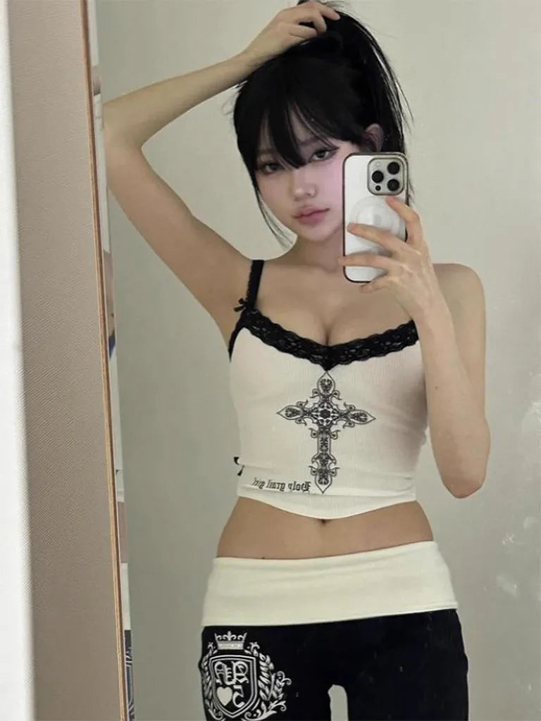 ゴシッククロス・レースリブキャミ NOCTONE