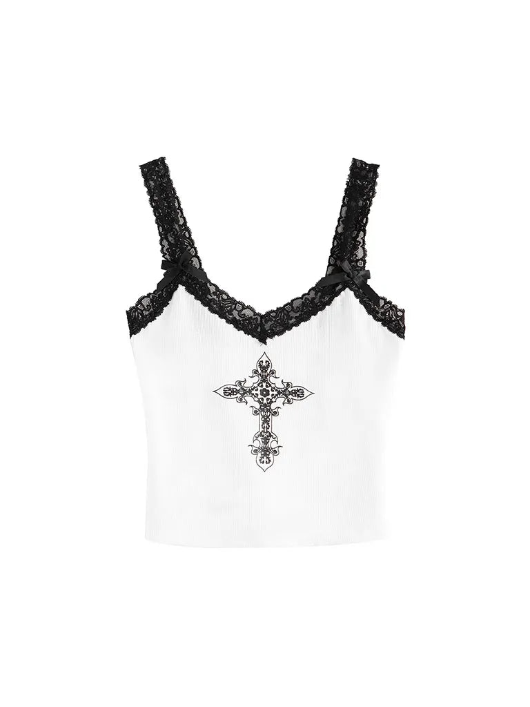 ゴシッククロス・レースリブキャミ NOCTONE